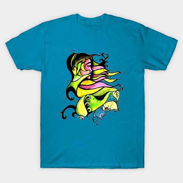 Girl and Nature T-Shirt by Hydra